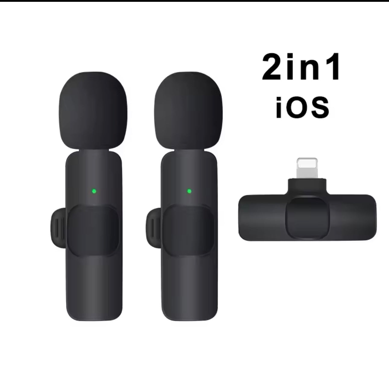 Wireless Lavalier Microphone Portable Audio Video Recording Mini Mic for iPhone Android Live Broadcast Gaming Phone Mic