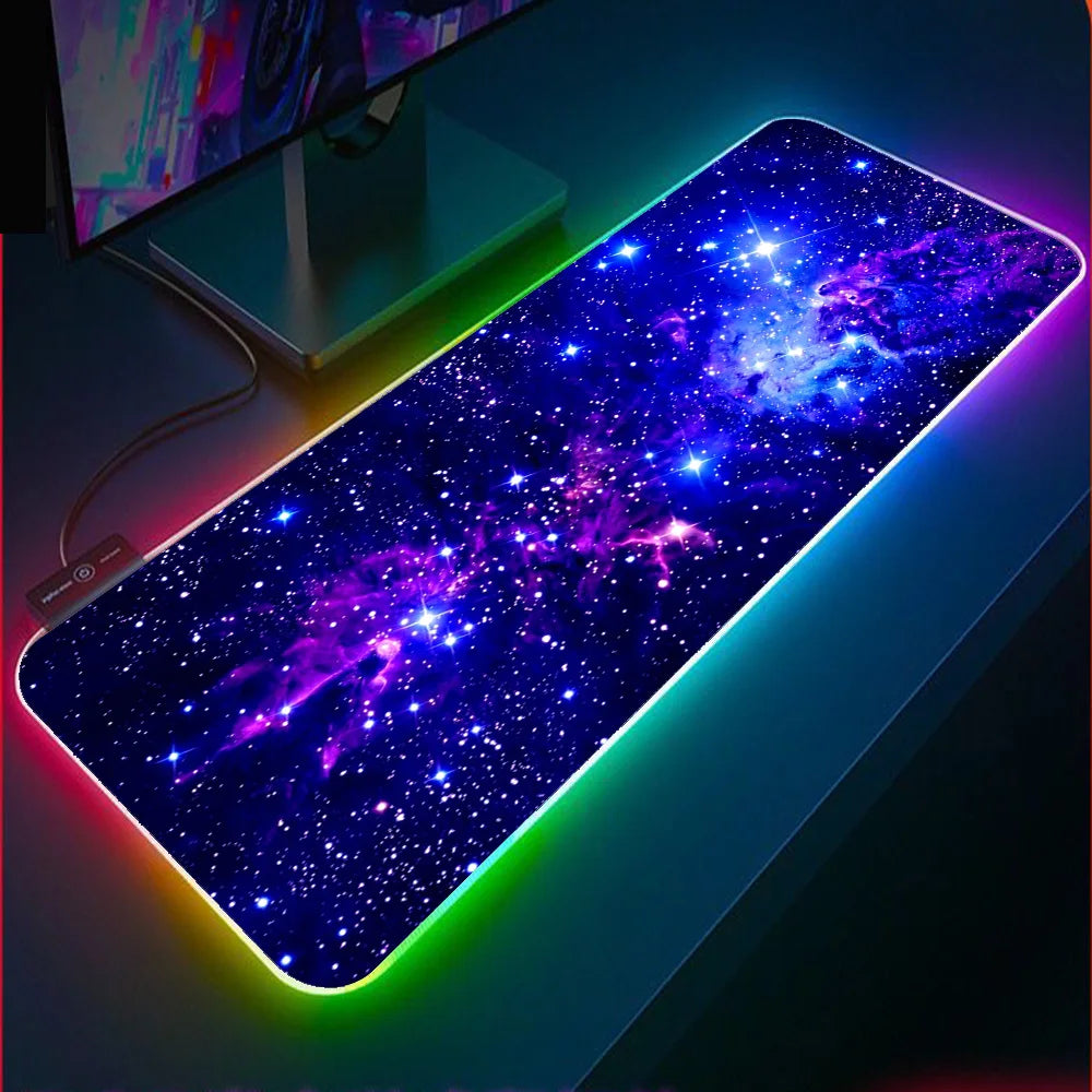 Blue Star Rgb Mouse Pad Gaming Accessories Office Large Mousepad Gamer..