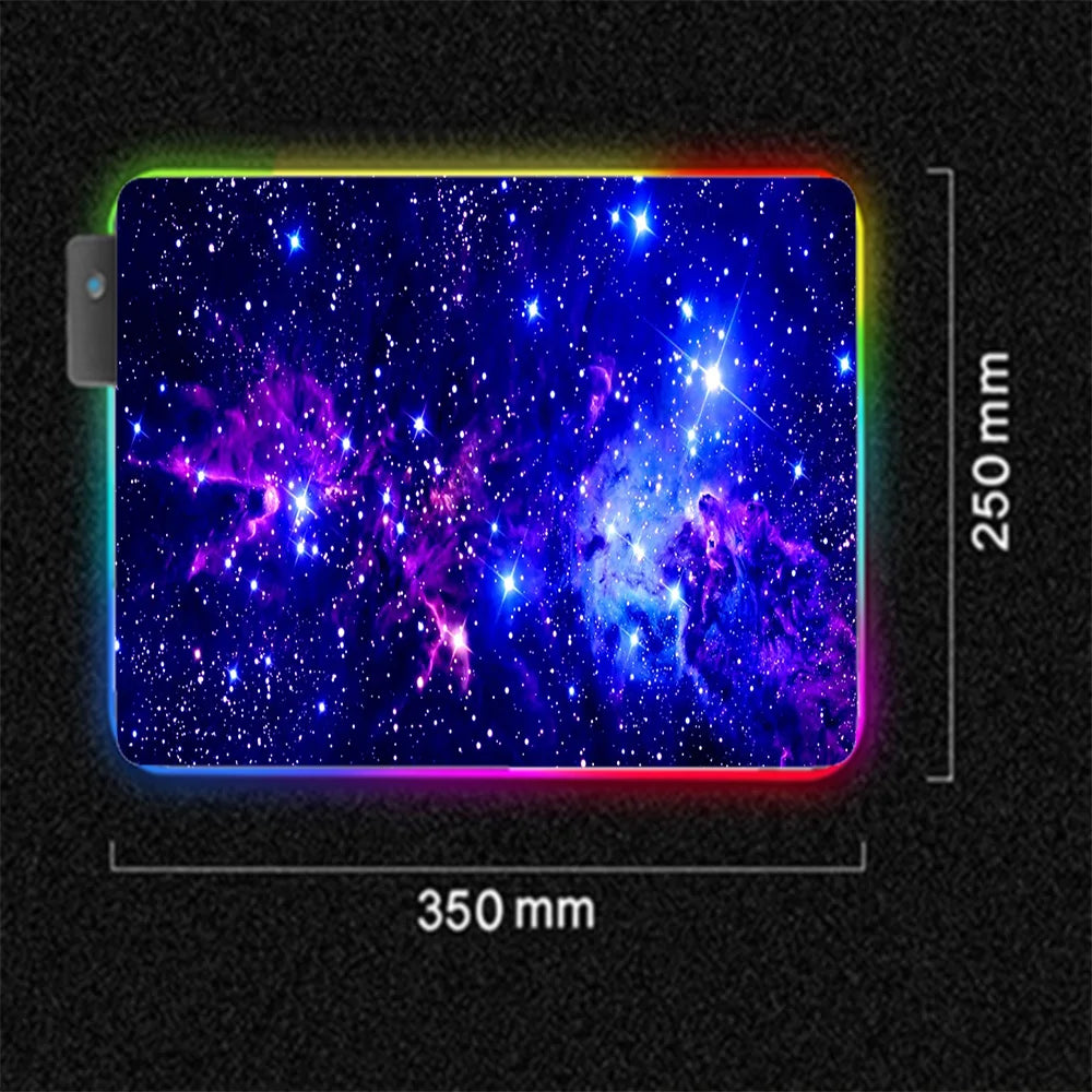 Blue Star Rgb Mouse Pad Gaming Accessories Office Large Mousepad Gamer..